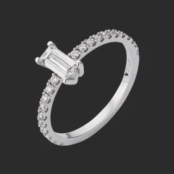 Let's Get Married Ring 18kt Witgoud Diamant AP S 017